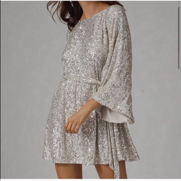 Jaygodfrey Maggie Sequin Mesh Dress In 